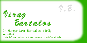 virag bartalos business card