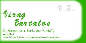 virag bartalos business card